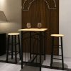 Table Haute Et Bar * | Promo Litzee Lot D'Une Table Haute De Bar Avec 2 Tabourets Phoenix