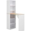 Table Haute Et Bar * | Acheter Supermarket Table De Bar Avec Armoire Blanc 115 X 59 X 200 Cm Suhb-280230