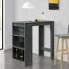 Table Haute Et Bar * | Sortie Table De Bar Kouvola 110 X 50 X 103 Cm Gris Fonce [En.Casa]