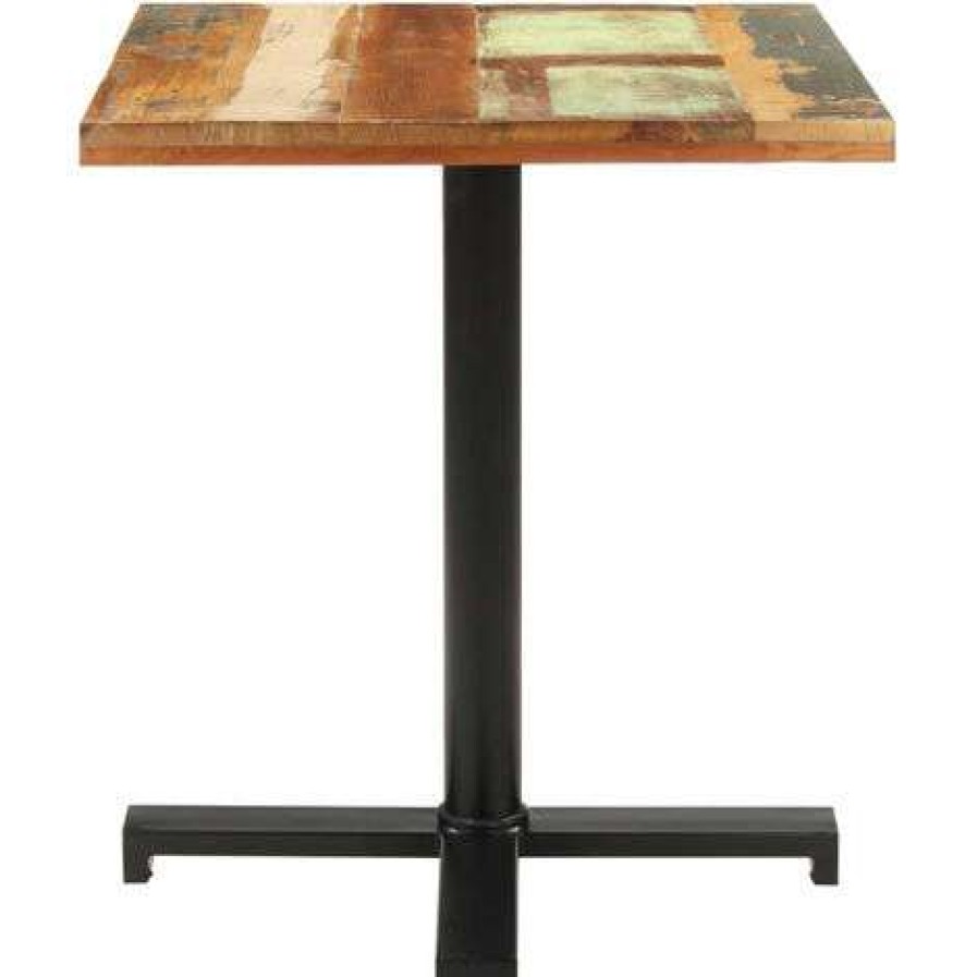 Table Haute Et Bar * | Promo Asupermall Table De Bistro Carree 70X70X75 Cm Bois De Recuperation Massif