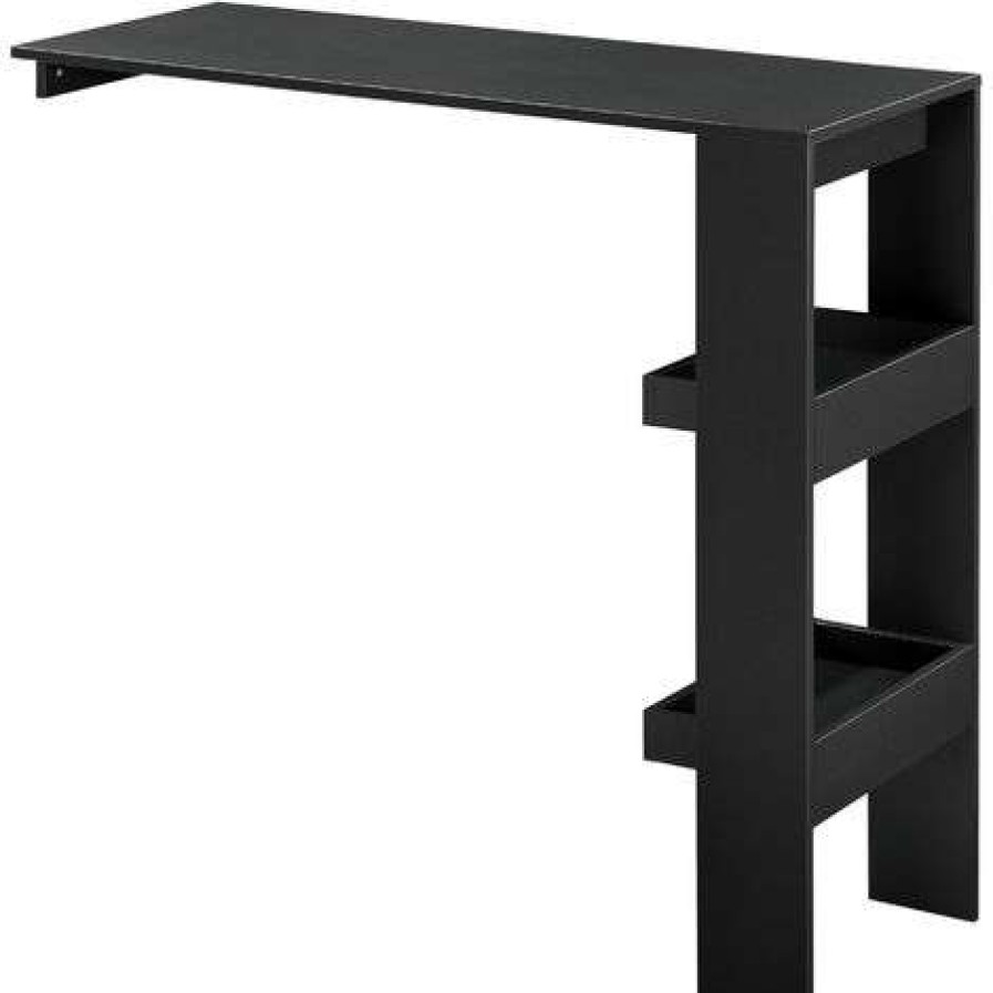 Table Haute Et Bar * | Coupon Table De Bar Bromolla 120 X 45 X 106 Cm Noir [En.Casa]