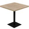 Table Haute Et Bar * | Sortie Vidaxl Table De Bistro Mdf Et Acier Carre 80X80X75 Cm Couleur De Chene Beige Meubles/Tables/Tables De Salle A Manger Et De Cuisine Beige Beige