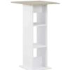 Table Haute Et Bar * | Acheter Topdeal Table De Bar Blanc Et Beton 60X60X110 Cm