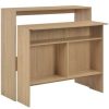 Table Haute Et Bar * | Meilleure Vente Hommoo Table De Bar Avec 2 Dessus De Table Chene 130 X 40 X 120 Cm Hdv22370