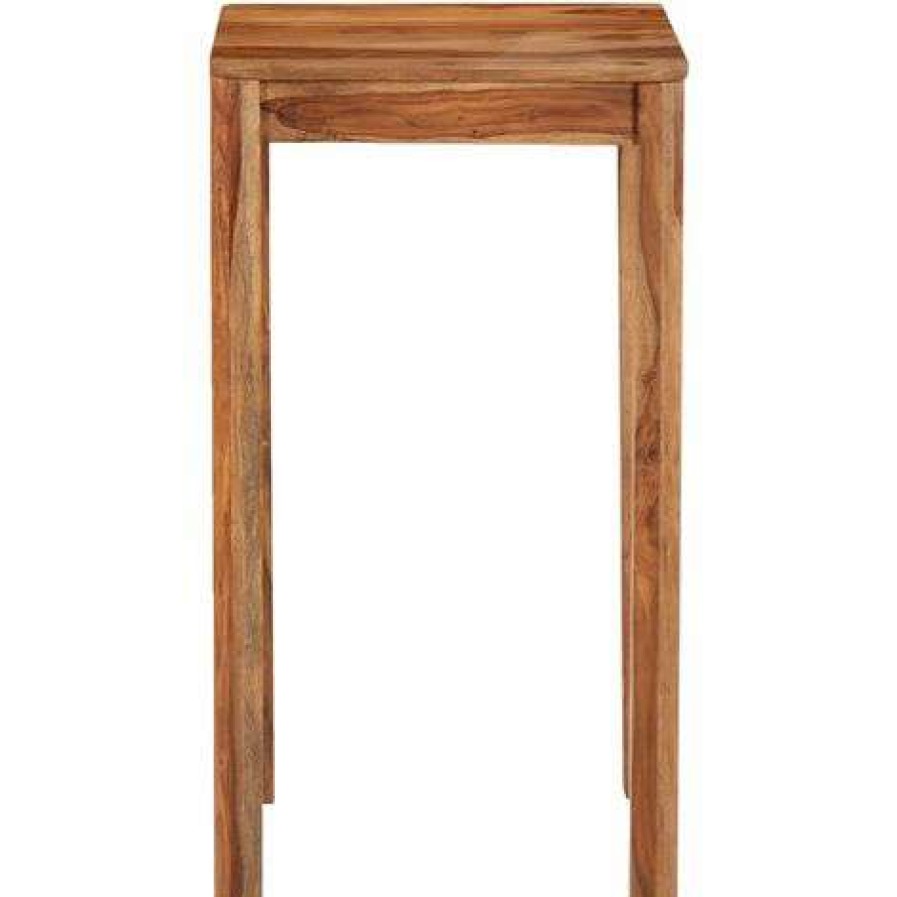 Table Haute Et Bar * | Grosses Soldes Topdeal Table De Bar Bois 60 X 60 X 107 Cm