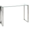 Table Haute Et Bar * | Budget Table Haute En Verre Trempe Transparent 120 X 40 X 78 Cm -Pegane-