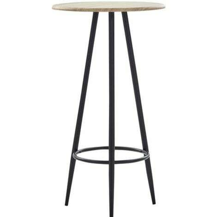 Table Haute Et Bar * | De Gros Asupermall Ensemble De Bar 3 Pcs Tissu Noir