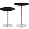 Table Haute Et Bar * | Budget Nova Table Ronde Haute Des Bars Pub De Cuisine Avec Base En Metal Differentes Couleurs Couleur : Noir