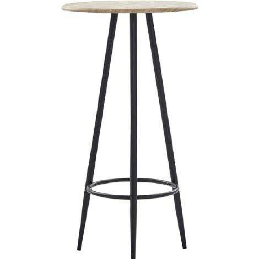 Table Haute Et Bar * | Meilleur Prix Topdeal Ensemble De Bar 5 Pcs Similicuir Gris