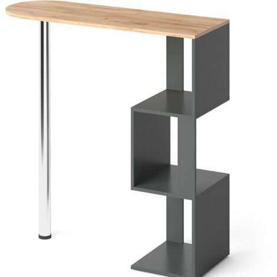 Table Haute Et Bar * | Meilleur Prix Table De Bar Vincent Anthracite/Goldkraft Vicco