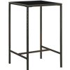 Table Haute Et Bar * | Meilleure Vente Asupermall Table De Bar De Jardin Marron 70X70X110 Cm Resine Tressee Verre