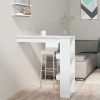 Table Haute Et Bar * | Remise Vidaxl Table De Bar Murale Blanc 102X45X103,5 Cm Bois D'Ingenierie Blanc