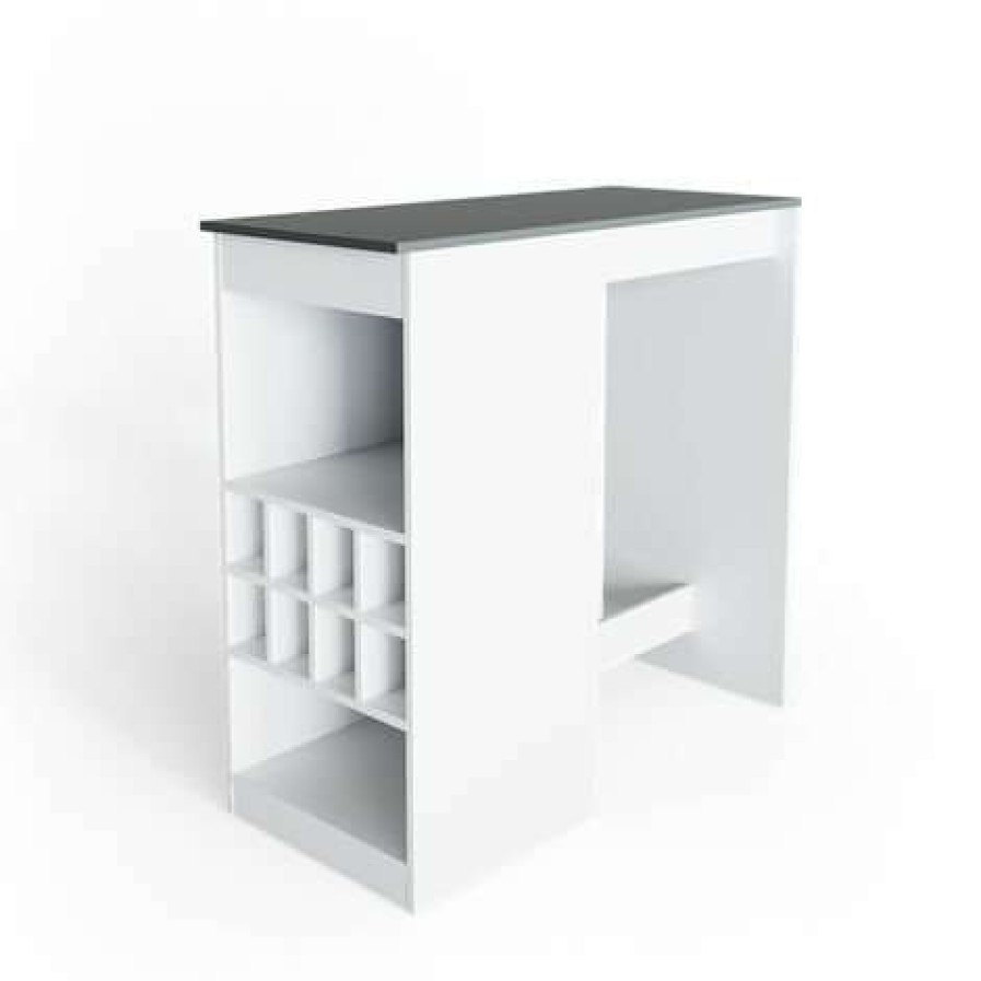 Table Haute Et Bar * | Coupon Table De Bar Vicco Ross" Blanche/Anthracite Vicco