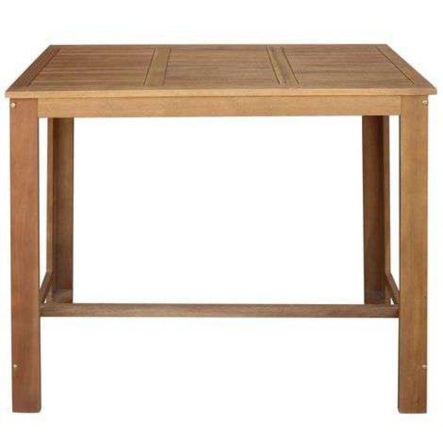 Table Haute Et Bar * | Offres Topdeal Table De Bar Bois D'Acacia Massif 120 X 60 X 105 Cm