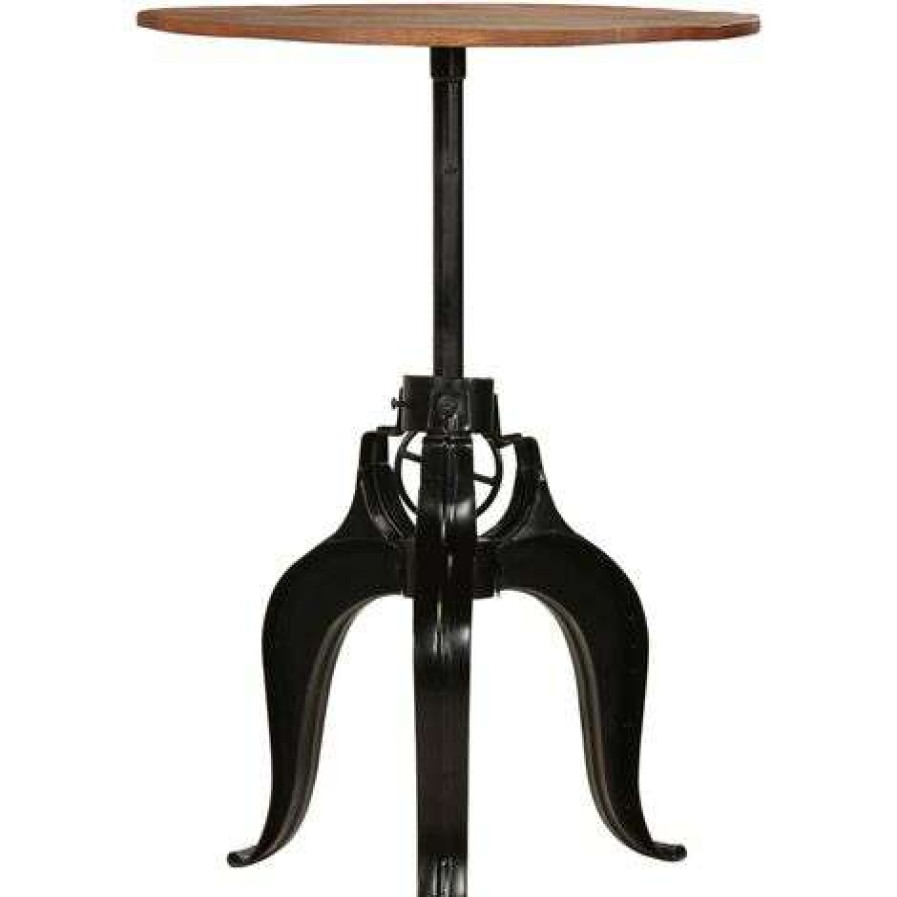 Table Haute Et Bar * | De Gros Supermarket Table De Bar Bois De Recuperation Massif 75 X (76-110) Cm