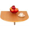 Table Haute Et Bar * | Coupon Decoshop26 Table Pliante Murale Demi-Ronde En Mdf Hetre Noir