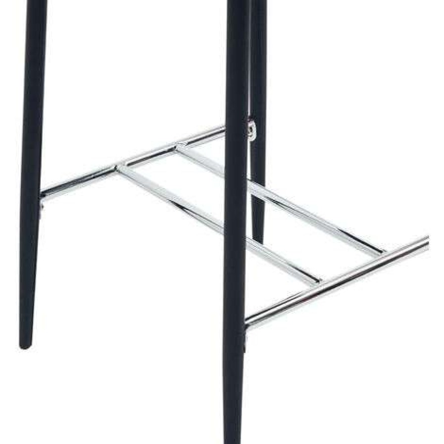 Table Haute Et Bar * | Grosses Soldes Asupermall Ensemble De Bar 3 Pcs Similicuir Noir