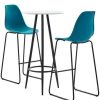 Table Haute Et Bar * | Meilleure Affaire True Deal Ensemble De Bar 3 Pcs Plastique Turquoise