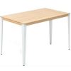 Table Haute Et Bar * | Coupon Table Mange Debout Lunds 80X160X110Cm Blanc-Naturel. Box Furniture Blanc