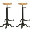 Table Haute Et Bar * | Sortie Youthup Chaises De Bar 2 Pcs Bois De Manguier Solide