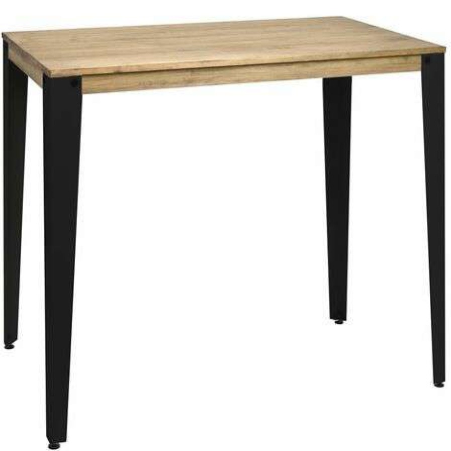 Table Haute Et Bar * | Meilleur Prix Table Mange Debout Lunds 60X100X110Cm Noir-Vieilli. Box Furniture Noir