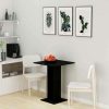 Table Haute Et Bar * | Grosses Soldes Happyshopping Table De Bistro Noir 60X60X75 Cm Agglomere