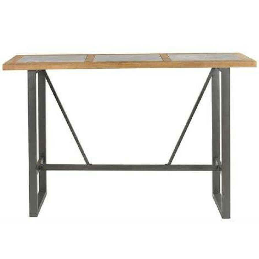 Table Haute Et Bar * | Acheter Zago Table De Bar Style Industriel En Pin Et Beton Sven Naturel