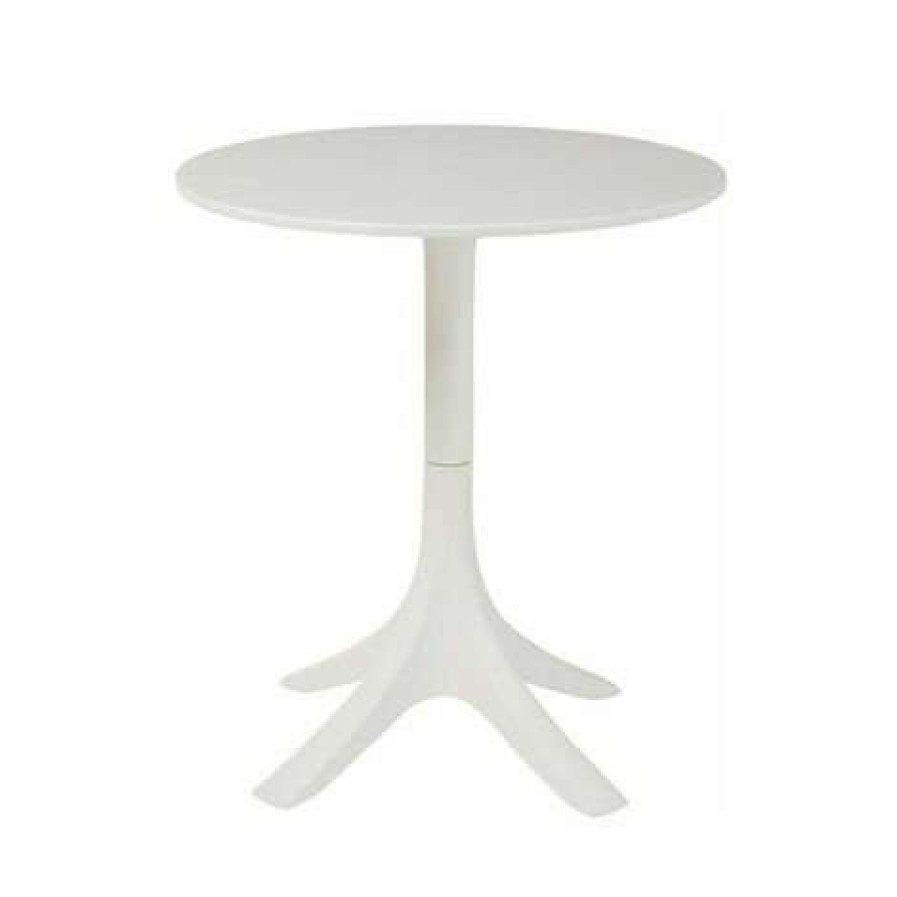 Table Haute Et Bar * | Budget M-S Table Ronde 70X70X75 Cm Blanche