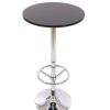 Table Haute Et Bar * | Acheter Hhg Table De Bar / Table Haute Bari, Ronde, Avec Repose-Pied, 109X60X60Cm, Noir