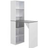 Table Haute Et Bar * | Grosses Soldes Hommoo Table De Bar Avec Armoire Blanc 115 X 59 X 200 Cm Hdv22382