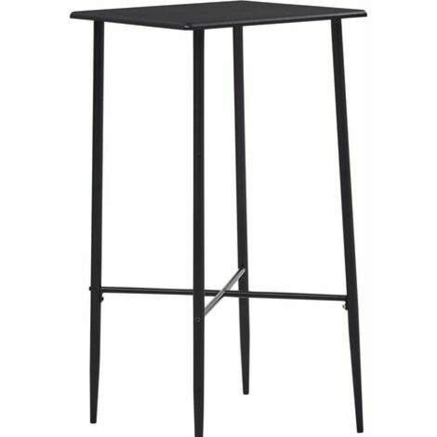 Table Haute Et Bar * | Meilleure Affaire Hommoo Ensemble De Bar 5 Pcs Similicuir Noir Hdv22087