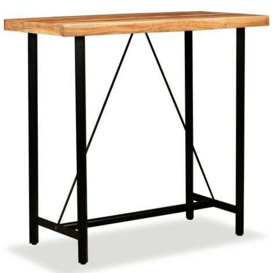 Table Haute Et Bar * | Meilleure Affaire Topdeal Ensemble De Bar 5 Pcs Bois D'Acacia Massif Et De Recuperation