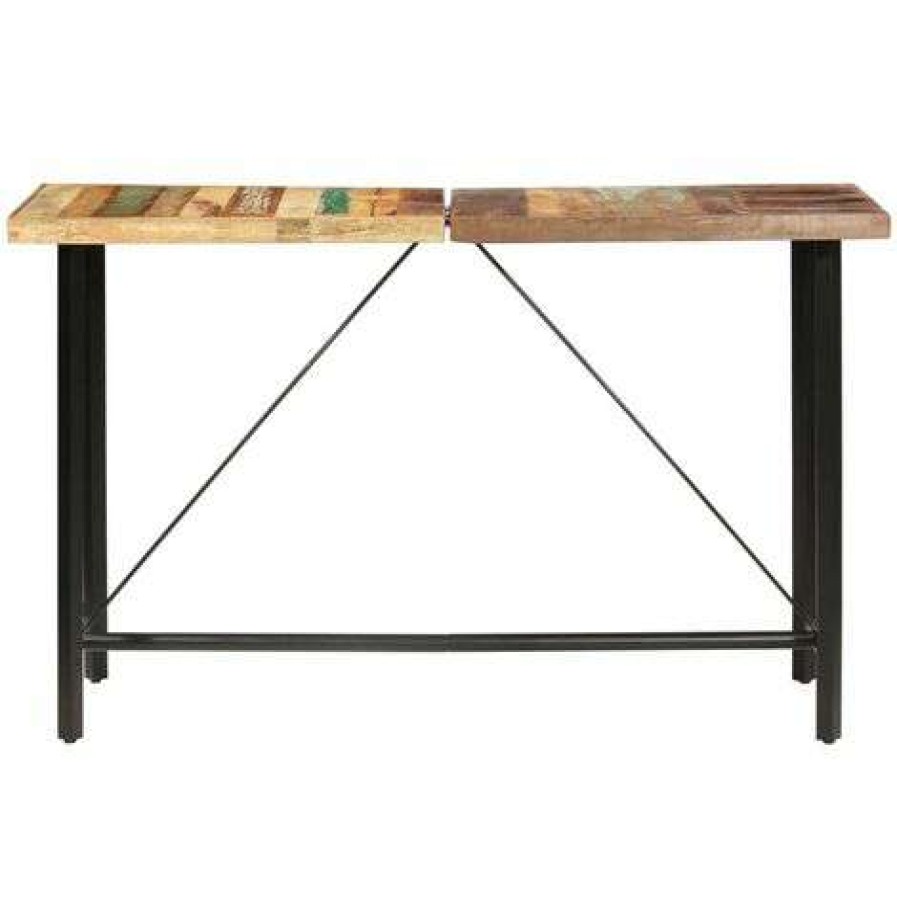 Table Haute Et Bar * | Les Meilleures Critiques De Fimei Table De Bar 180X70X107 Cm Bois De Recuperation Solide