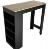 Table Haute Et Bar * | Meilleure Affaire Paris Prix Table De Bar Design 4 Niveaux Cheers 115Cm Noir