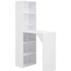 Table Haute Et Bar * | Nouveau Fimei Table De Bar Avec Armoire Blanc 115 X 59 X 200 Cm