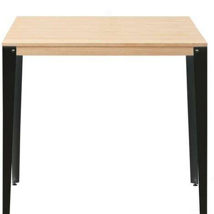 Table Haute Et Bar * | Remise Table Mange Debout Lunds 80X120X110Cm Noir-Naturel. Box Furniture Noir