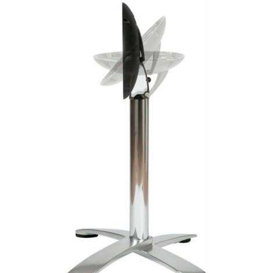 Table Haute Et Bar * | Tout Neuf Netfurniture Base De Duhem Flip Top En Aluminium Argent