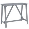 Table Haute Et Bar * | Bon Marche Vidaxl Table De Bar De Jardin Gris 140X70X104 Cm Bois D'Acacia Massif Gris