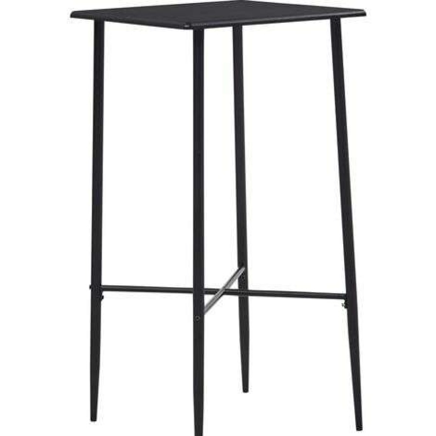 Table Haute Et Bar * | Budget True Deal Ensemble De Bar 5 Pcs Plastique Noir