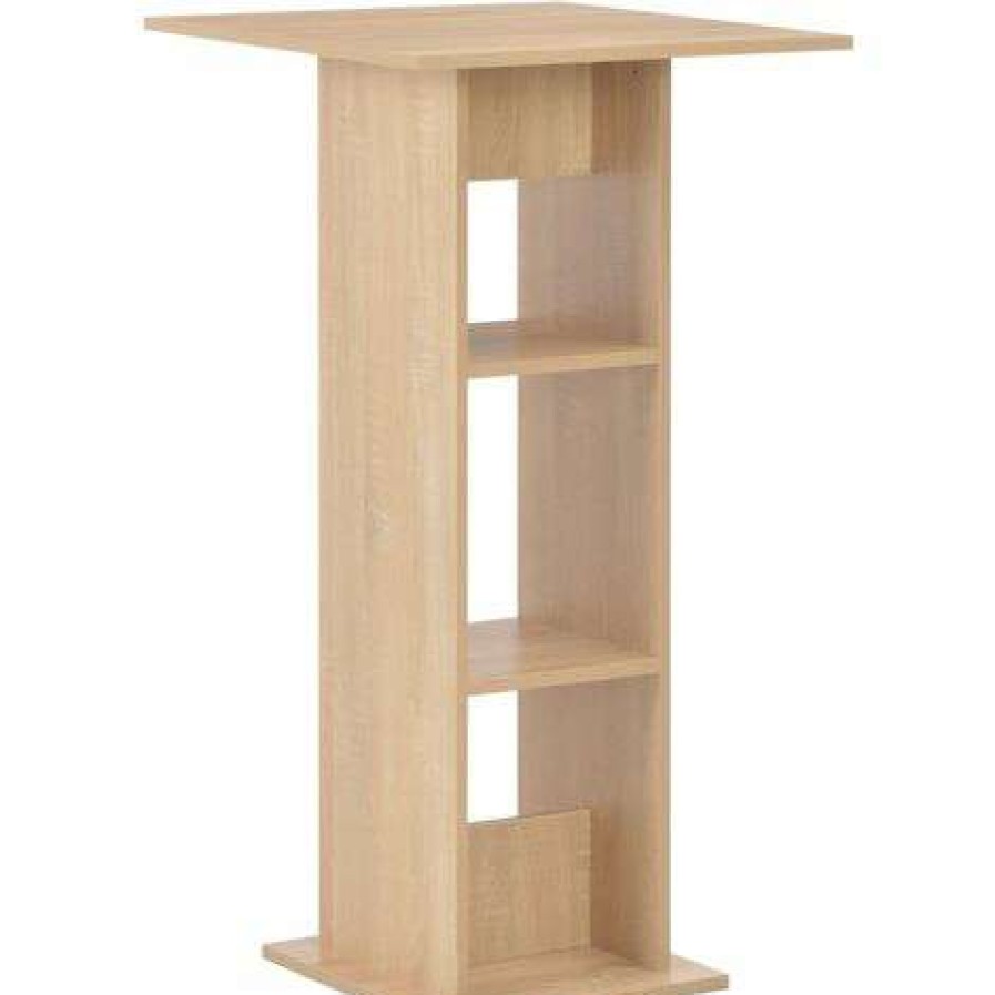 Table Haute Et Bar * | Offres Topdeal Table De Bar Chene 60X60X110 Cm