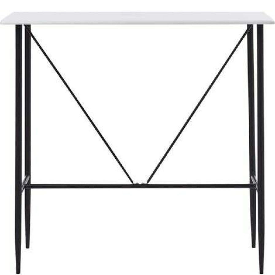 Table Haute Et Bar * | Meilleur Prix Topdeal Table De Bar Blanc 120 X 60 X 110 Cm Mdf