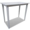 Table Haute Et Bar * | Meilleure Affaire Youthup Table De Bar En Bois Blanc Blanc