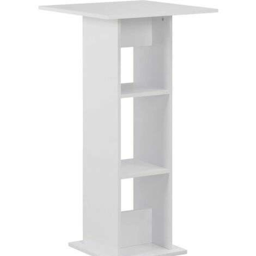 Table Haute Et Bar * | Promo Supermarket Table De Bar Blanc 60X60X110 Cm