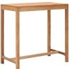 Table Haute Et Bar * | Budget Youthup Table De Bar De Jardin 110X60X105 Cm Bois De Teck Solide Brun