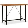 Table Haute Et Bar * | Promo Vidaxl Table De Bar Bois Massif De Sesham 150 X 70 X 107 Cm Brun Tables De Salle A Manger Et De Cuisine Brun Brun