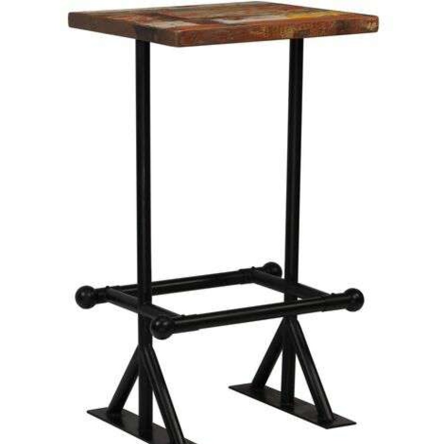 Table Haute Et Bar * | De Gros Youthup Mobilier De Bar 3 Pcs Bois De Recuperation Massif Multicolore Multicolore