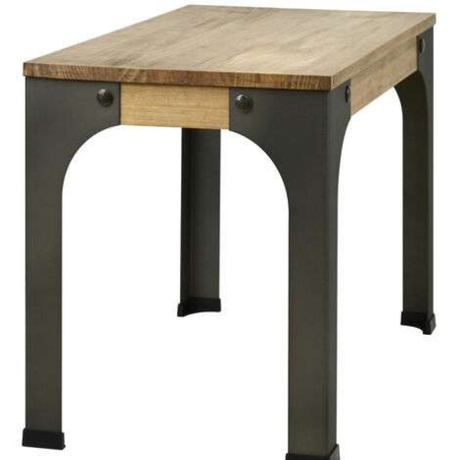 Table Haute Et Bar * | Bon Marche Box Furniture Banc Banquette Bristol Style Industriel Vintage 39X70X46 Cm Noir