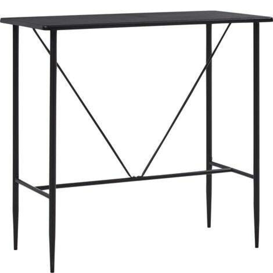 Table Haute Et Bar * | Budget True Deal Ensemble De Bar 5 Pcs Plastique Noir