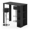 Table Haute Et Bar * | Promo Table De Bar Noel" Noir Avec 2 Tabourets Vicco