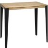 Table Haute Et Bar * | De Gros Table Mange Debout Lunds 70X110X110Cm Noir-Vieilli. Box Furniture Noir